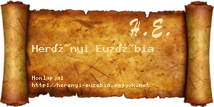 Herényi Euzébia névjegykártya